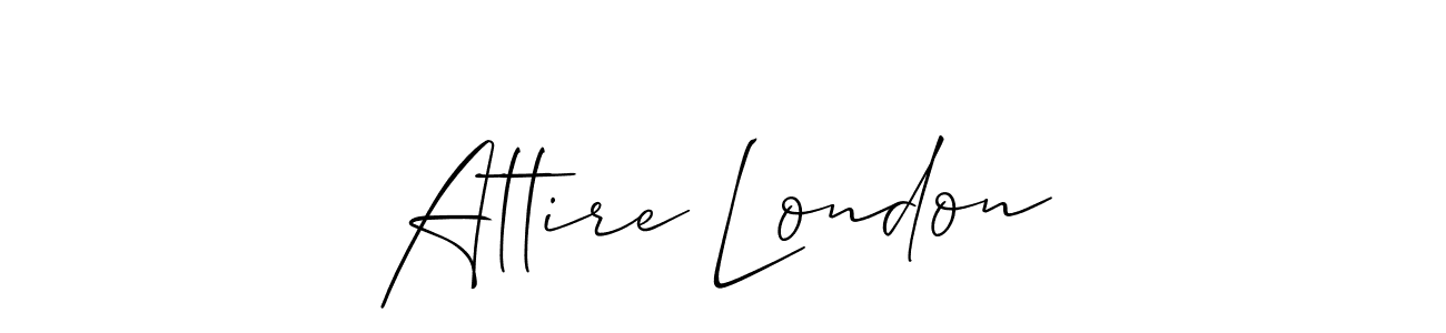 Create a beautiful signature design for name Attire London. With this signature (Allison_Script) fonts, you can make a handwritten signature for free. Attire London signature style 2 images and pictures png