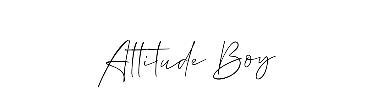 The best way (Allison_Script) to make a short signature is to pick only two or three words in your name. The name Attitude Boy include a total of six letters. For converting this name. Attitude Boy signature style 2 images and pictures png