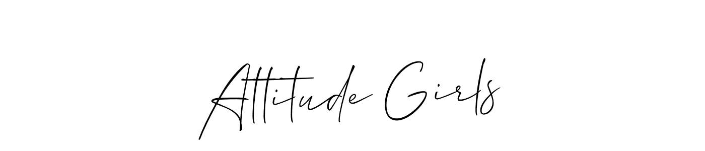 Also You can easily find your signature by using the search form. We will create Attitude Girls name handwritten signature images for you free of cost using Allison_Script sign style. Attitude Girls signature style 2 images and pictures png