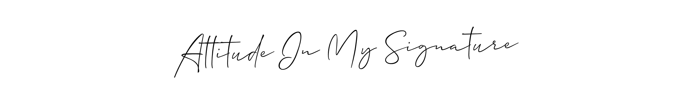 It looks lik you need a new signature style for name Attitude In My Signature. Design unique handwritten (Allison_Script) signature with our free signature maker in just a few clicks. Attitude In My Signature signature style 2 images and pictures png