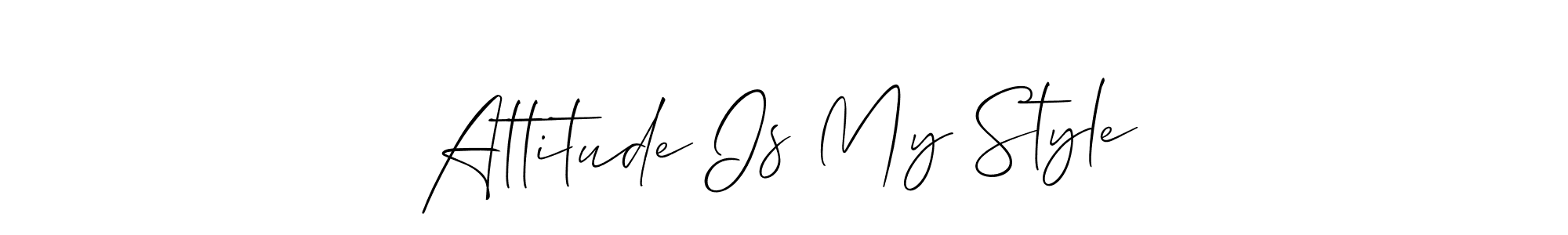 Allison_Script is a professional signature style that is perfect for those who want to add a touch of class to their signature. It is also a great choice for those who want to make their signature more unique. Get Attitude Is My Style name to fancy signature for free. Attitude Is My Style signature style 2 images and pictures png