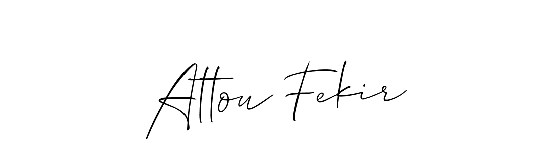 Make a beautiful signature design for name Attou Fekir. With this signature (Allison_Script) style, you can create a handwritten signature for free. Attou Fekir signature style 2 images and pictures png