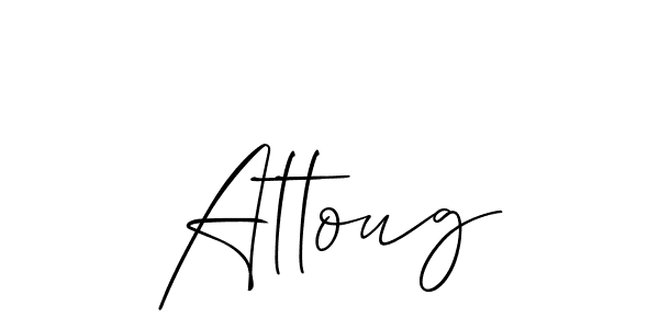 Make a short Attoug signature style. Manage your documents anywhere anytime using Allison_Script. Create and add eSignatures, submit forms, share and send files easily. Attoug signature style 2 images and pictures png