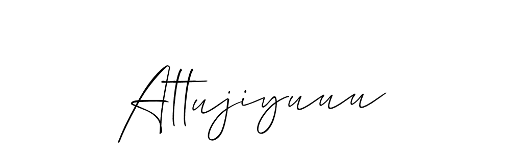 Create a beautiful signature design for name Attujiyuuu. With this signature (Allison_Script) fonts, you can make a handwritten signature for free. Attujiyuuu signature style 2 images and pictures png