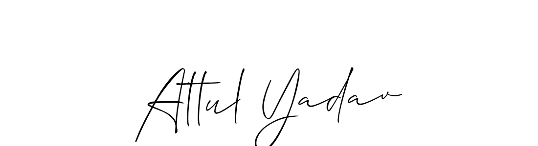 You can use this online signature creator to create a handwritten signature for the name Attul Yadav. This is the best online autograph maker. Attul Yadav signature style 2 images and pictures png
