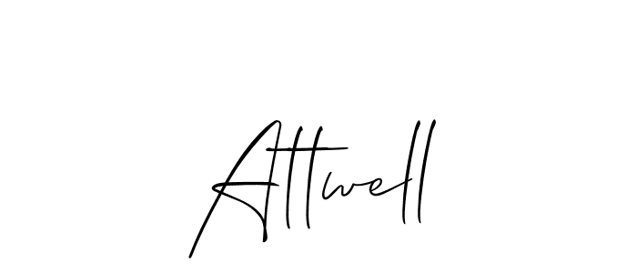 How to make Attwell name signature. Use Allison_Script style for creating short signs online. This is the latest handwritten sign. Attwell signature style 2 images and pictures png