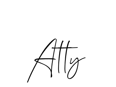 How to make Atty signature? Allison_Script is a professional autograph style. Create handwritten signature for Atty name. Atty signature style 2 images and pictures png