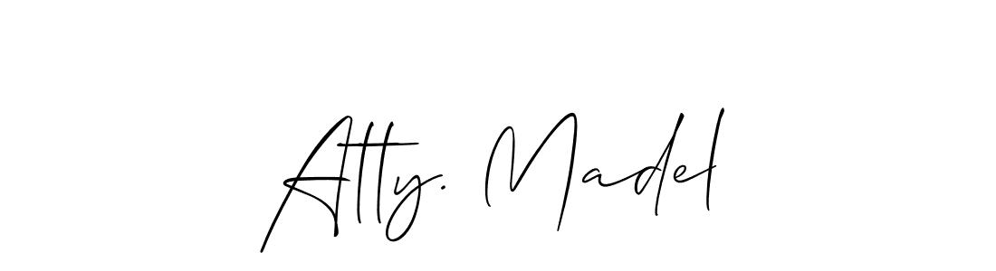 How to Draw Atty. Madel signature style? Allison_Script is a latest design signature styles for name Atty. Madel. Atty. Madel signature style 2 images and pictures png