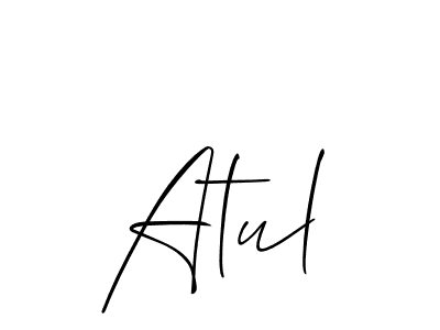 How to make Atul name signature. Use Allison_Script style for creating short signs online. This is the latest handwritten sign. Atul signature style 2 images and pictures png