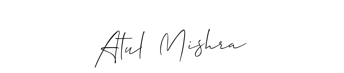 Use a signature maker to create a handwritten signature online. With this signature software, you can design (Allison_Script) your own signature for name Atul। Mishra. Atul। Mishra signature style 2 images and pictures png