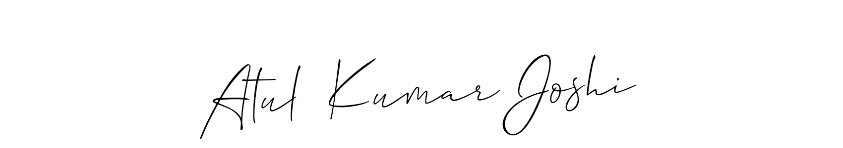 Make a short Atul  Kumar Joshi signature style. Manage your documents anywhere anytime using Allison_Script. Create and add eSignatures, submit forms, share and send files easily. Atul  Kumar Joshi signature style 2 images and pictures png