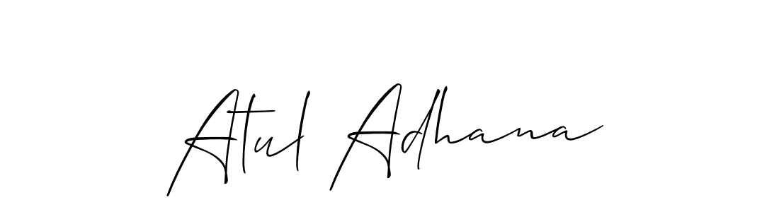 You can use this online signature creator to create a handwritten signature for the name Atul Adhana. This is the best online autograph maker. Atul Adhana signature style 2 images and pictures png