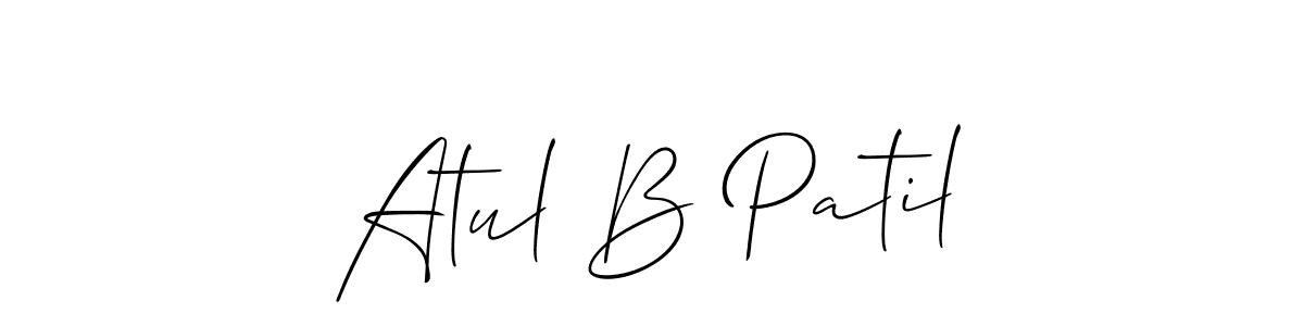 Design your own signature with our free online signature maker. With this signature software, you can create a handwritten (Allison_Script) signature for name Atul B Patil. Atul B Patil signature style 2 images and pictures png