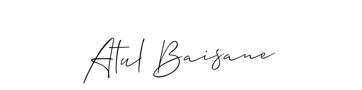 Use a signature maker to create a handwritten signature online. With this signature software, you can design (Allison_Script) your own signature for name Atul Baisane. Atul Baisane signature style 2 images and pictures png