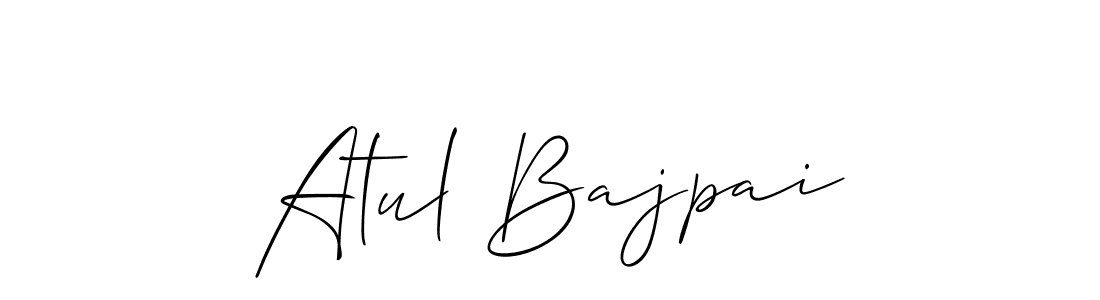 Allison_Script is a professional signature style that is perfect for those who want to add a touch of class to their signature. It is also a great choice for those who want to make their signature more unique. Get Atul Bajpai name to fancy signature for free. Atul Bajpai signature style 2 images and pictures png