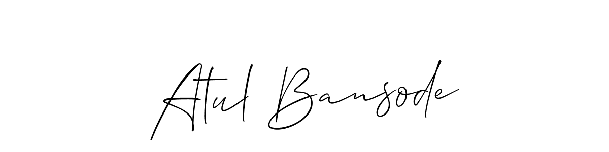Make a short Atul Bansode signature style. Manage your documents anywhere anytime using Allison_Script. Create and add eSignatures, submit forms, share and send files easily. Atul Bansode signature style 2 images and pictures png