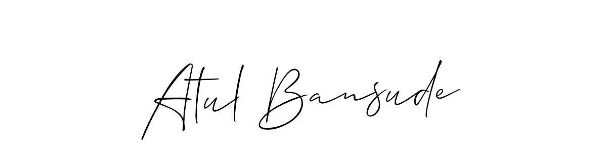 The best way (Allison_Script) to make a short signature is to pick only two or three words in your name. The name Atul Bansude include a total of six letters. For converting this name. Atul Bansude signature style 2 images and pictures png