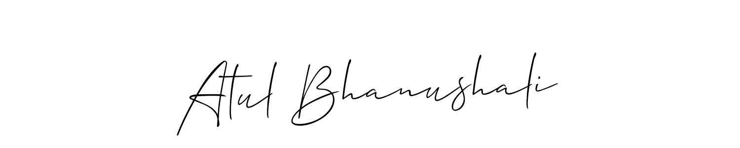 Similarly Allison_Script is the best handwritten signature design. Signature creator online .You can use it as an online autograph creator for name Atul Bhanushali. Atul Bhanushali signature style 2 images and pictures png