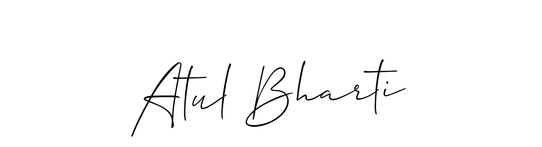 Similarly Allison_Script is the best handwritten signature design. Signature creator online .You can use it as an online autograph creator for name Atul Bharti. Atul Bharti signature style 2 images and pictures png