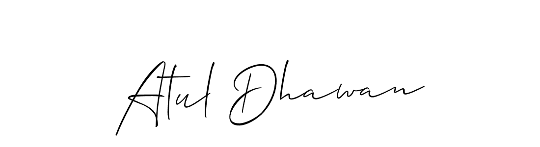 How to make Atul Dhawan signature? Allison_Script is a professional autograph style. Create handwritten signature for Atul Dhawan name. Atul Dhawan signature style 2 images and pictures png