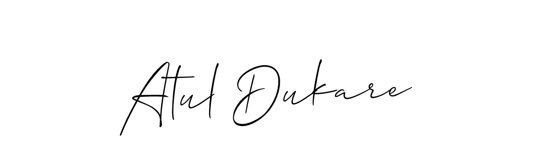 Use a signature maker to create a handwritten signature online. With this signature software, you can design (Allison_Script) your own signature for name Atul Dukare. Atul Dukare signature style 2 images and pictures png