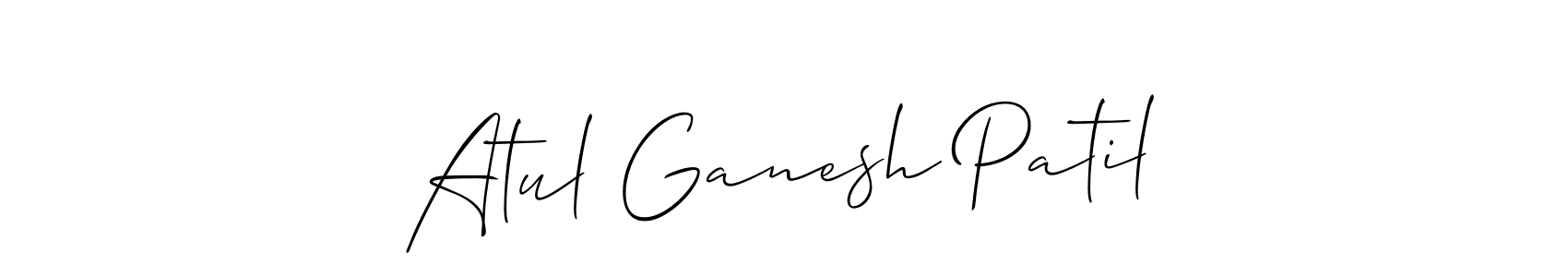Similarly Allison_Script is the best handwritten signature design. Signature creator online .You can use it as an online autograph creator for name Atul Ganesh Patil. Atul Ganesh Patil signature style 2 images and pictures png