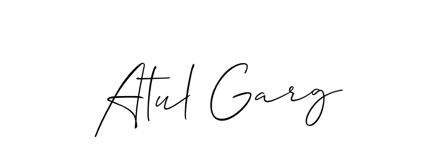 Make a beautiful signature design for name Atul Garg. With this signature (Allison_Script) style, you can create a handwritten signature for free. Atul Garg signature style 2 images and pictures png