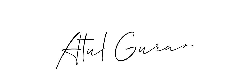 How to Draw Atul Gurav signature style? Allison_Script is a latest design signature styles for name Atul Gurav. Atul Gurav signature style 2 images and pictures png