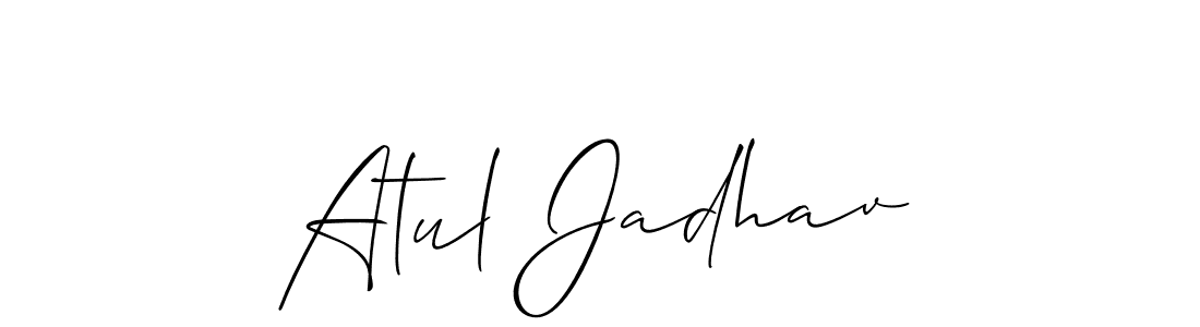 Create a beautiful signature design for name Atul Jadhav. With this signature (Allison_Script) fonts, you can make a handwritten signature for free. Atul Jadhav signature style 2 images and pictures png