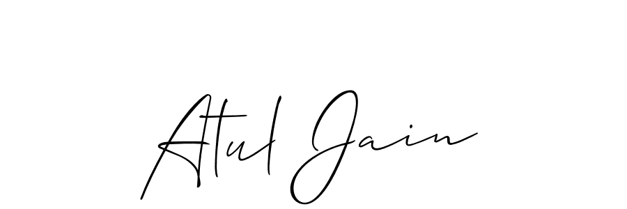 Also we have Atul Jain name is the best signature style. Create professional handwritten signature collection using Allison_Script autograph style. Atul Jain signature style 2 images and pictures png
