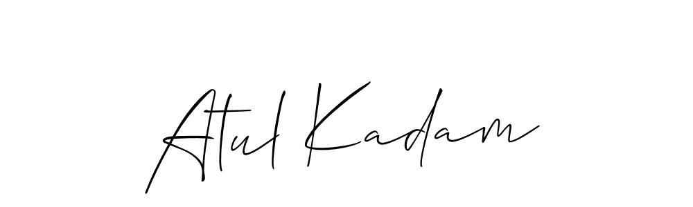 It looks lik you need a new signature style for name Atul Kadam. Design unique handwritten (Allison_Script) signature with our free signature maker in just a few clicks. Atul Kadam signature style 2 images and pictures png