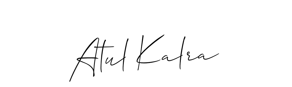 It looks lik you need a new signature style for name Atul Kalra. Design unique handwritten (Allison_Script) signature with our free signature maker in just a few clicks. Atul Kalra signature style 2 images and pictures png