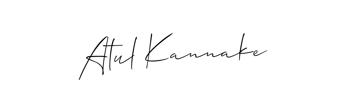 Atul Kannake stylish signature style. Best Handwritten Sign (Allison_Script) for my name. Handwritten Signature Collection Ideas for my name Atul Kannake. Atul Kannake signature style 2 images and pictures png