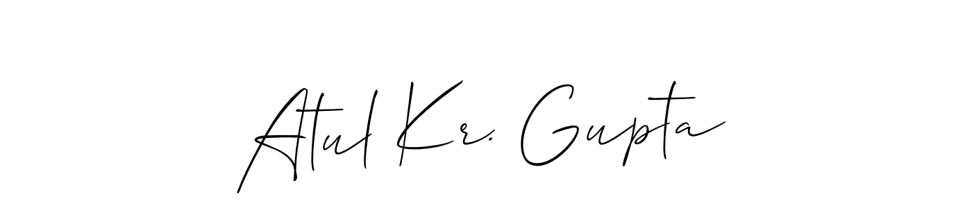 You should practise on your own different ways (Allison_Script) to write your name (Atul Kr. Gupta) in signature. don't let someone else do it for you. Atul Kr. Gupta signature style 2 images and pictures png