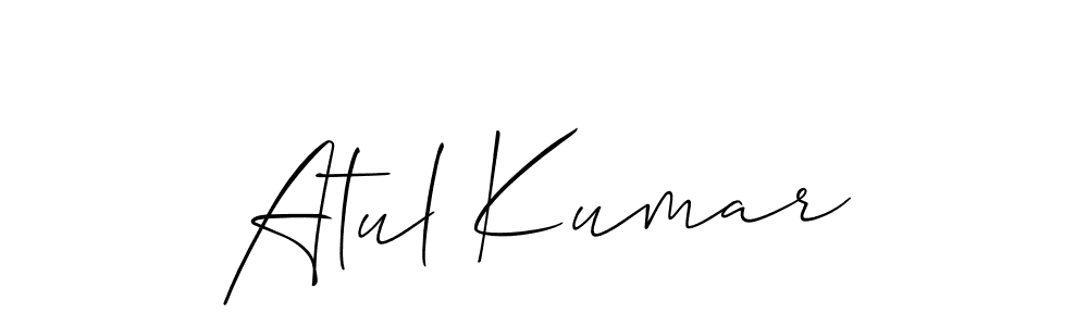Create a beautiful signature design for name Atul Kumar. With this signature (Allison_Script) fonts, you can make a handwritten signature for free. Atul Kumar signature style 2 images and pictures png