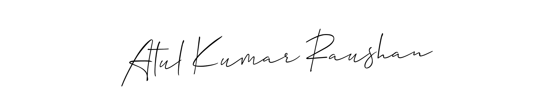 Design your own signature with our free online signature maker. With this signature software, you can create a handwritten (Allison_Script) signature for name Atul Kumar Raushan. Atul Kumar Raushan signature style 2 images and pictures png