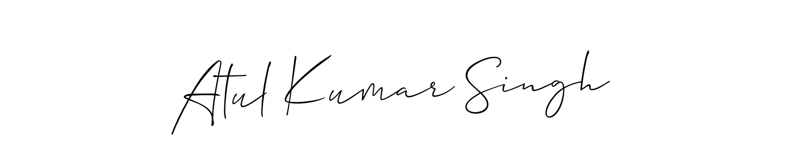 Design your own signature with our free online signature maker. With this signature software, you can create a handwritten (Allison_Script) signature for name Atul Kumar Singh. Atul Kumar Singh signature style 2 images and pictures png