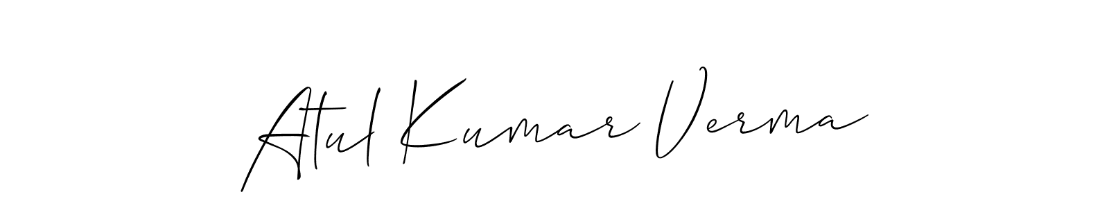 How to make Atul Kumar Verma signature? Allison_Script is a professional autograph style. Create handwritten signature for Atul Kumar Verma name. Atul Kumar Verma signature style 2 images and pictures png
