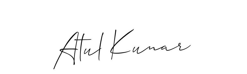 You can use this online signature creator to create a handwritten signature for the name Atul Kunar. This is the best online autograph maker. Atul Kunar signature style 2 images and pictures png