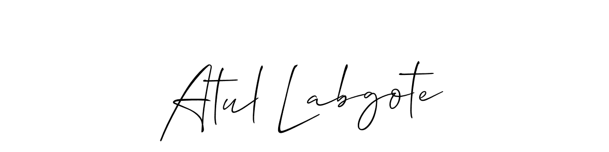 Also You can easily find your signature by using the search form. We will create Atul Labgote name handwritten signature images for you free of cost using Allison_Script sign style. Atul Labgote signature style 2 images and pictures png