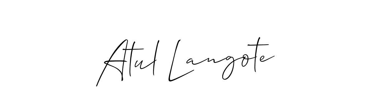 Check out images of Autograph of Atul Langote name. Actor Atul Langote Signature Style. Allison_Script is a professional sign style online. Atul Langote signature style 2 images and pictures png