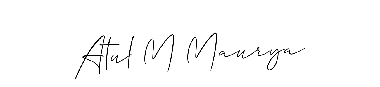 Design your own signature with our free online signature maker. With this signature software, you can create a handwritten (Allison_Script) signature for name Atul M Maurya. Atul M Maurya signature style 2 images and pictures png