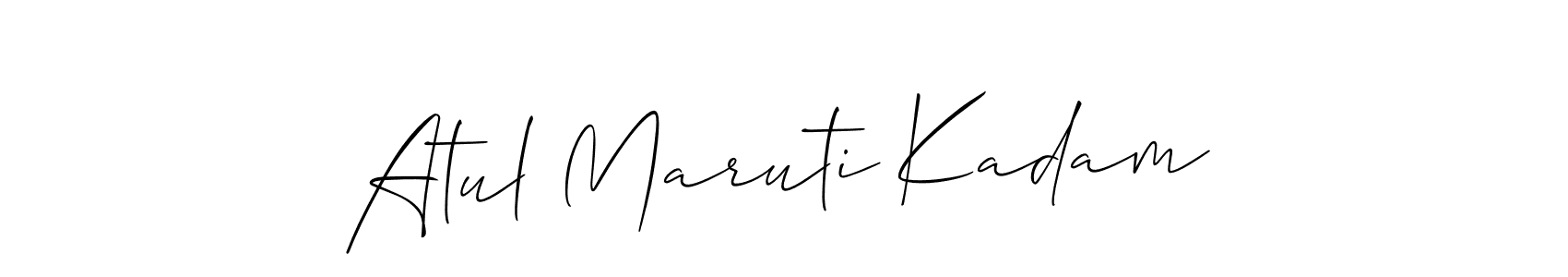 It looks lik you need a new signature style for name Atul Maruti Kadam. Design unique handwritten (Allison_Script) signature with our free signature maker in just a few clicks. Atul Maruti Kadam signature style 2 images and pictures png