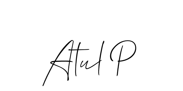 Once you've used our free online signature maker to create your best signature Allison_Script style, it's time to enjoy all of the benefits that Atul P name signing documents. Atul P signature style 2 images and pictures png