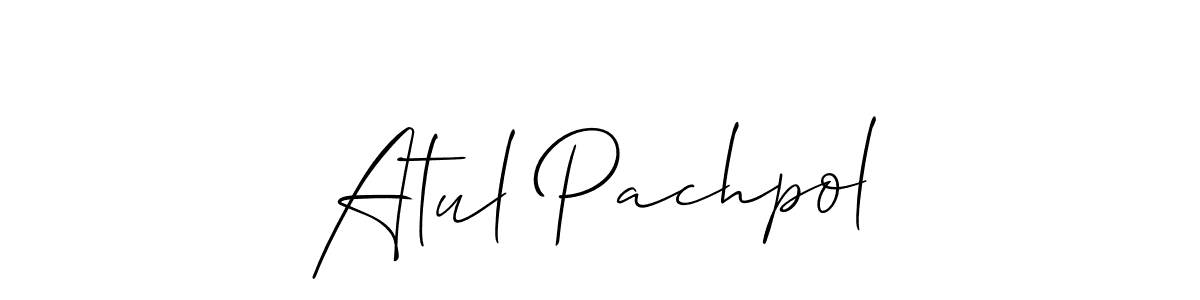 How to make Atul Pachpol signature? Allison_Script is a professional autograph style. Create handwritten signature for Atul Pachpol name. Atul Pachpol signature style 2 images and pictures png