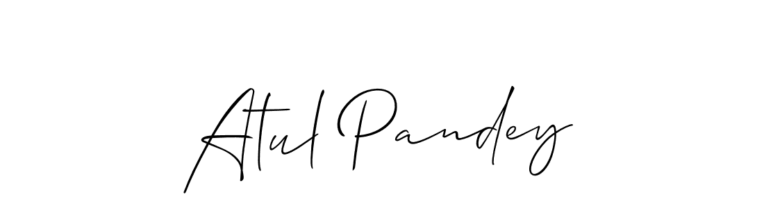 Allison_Script is a professional signature style that is perfect for those who want to add a touch of class to their signature. It is also a great choice for those who want to make their signature more unique. Get Atul Pandey name to fancy signature for free. Atul Pandey signature style 2 images and pictures png