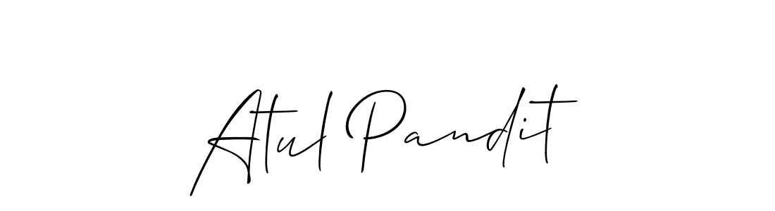The best way (Allison_Script) to make a short signature is to pick only two or three words in your name. The name Atul Pandit include a total of six letters. For converting this name. Atul Pandit signature style 2 images and pictures png