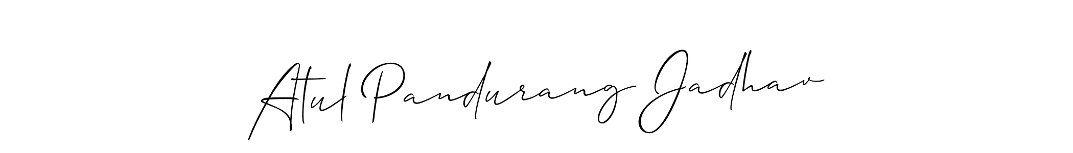 How to Draw Atul Pandurang Jadhav signature style? Allison_Script is a latest design signature styles for name Atul Pandurang Jadhav. Atul Pandurang Jadhav signature style 2 images and pictures png