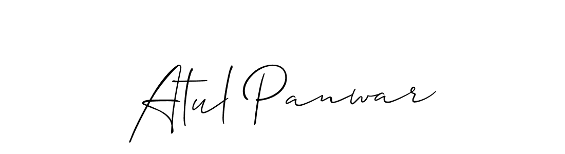 The best way (Allison_Script) to make a short signature is to pick only two or three words in your name. The name Atul Panwar include a total of six letters. For converting this name. Atul Panwar signature style 2 images and pictures png
