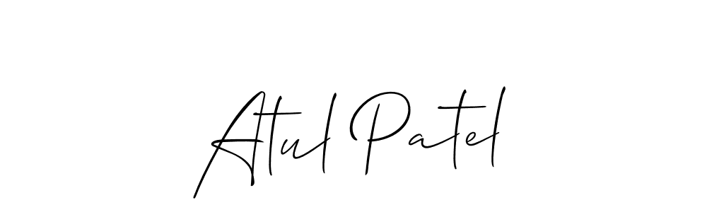 if you are searching for the best signature style for your name Atul Patel. so please give up your signature search. here we have designed multiple signature styles  using Allison_Script. Atul Patel signature style 2 images and pictures png